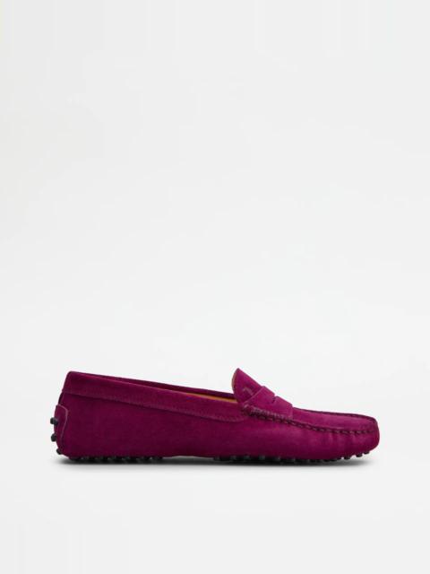 GOMMINO DRIVING SHOES IN SUEDE - BURGUNDY