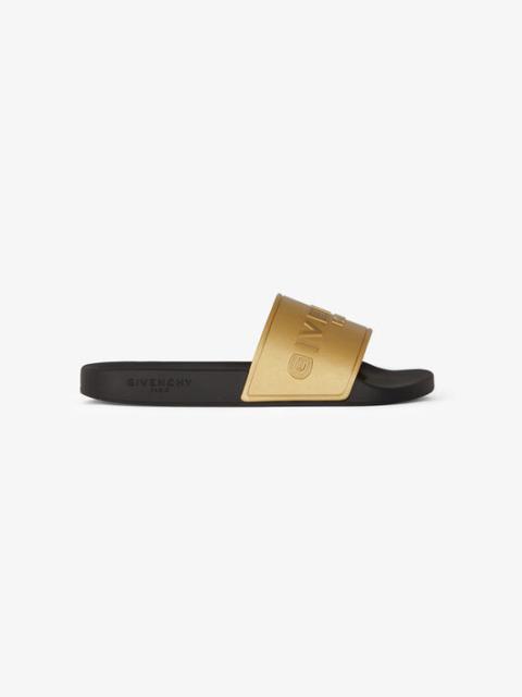 Givenchy GIVENCHY PARIS METALLIZED FLAT SANDALS