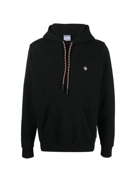 embroidered Cross drawstring hoodie