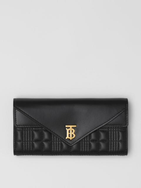 Burberry Monogram Motif Quilted Continental Wallet