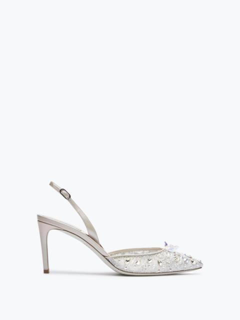 RENE CAOVILLA Silver Slingbacks Cinderella