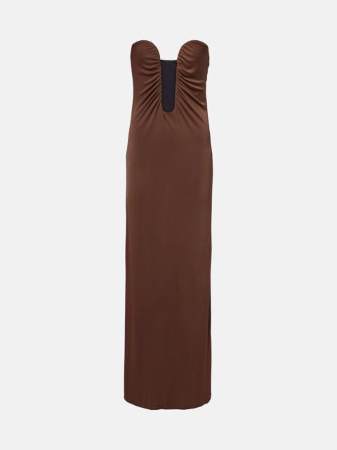 ADRIANA DEGREAS Strapless maxi dress