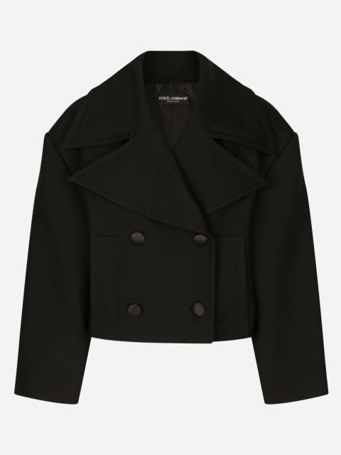 Dolce & Gabbana Short oversize wool gabardine jacket