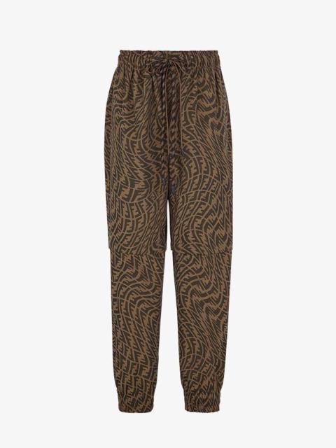 FENDI Brown canvas pants