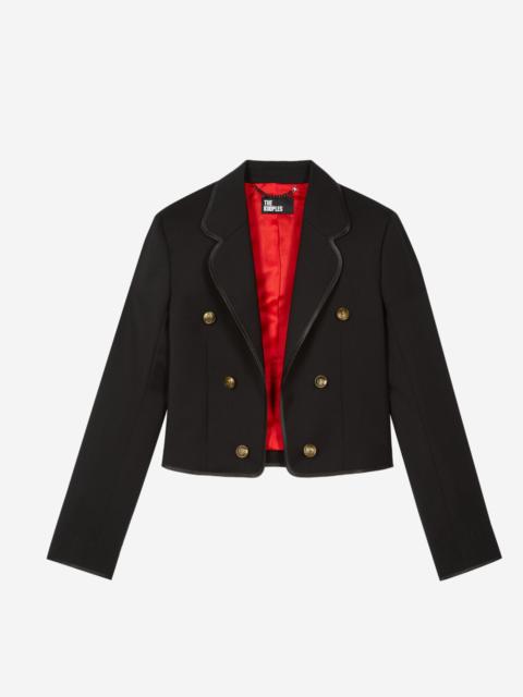 The Kooples SHORT BLACK WOOL-BLEND JACKET