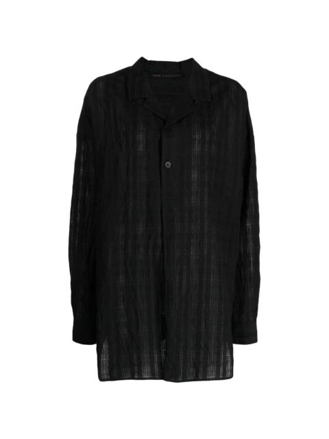 semi-sheer long-sleeve shirt