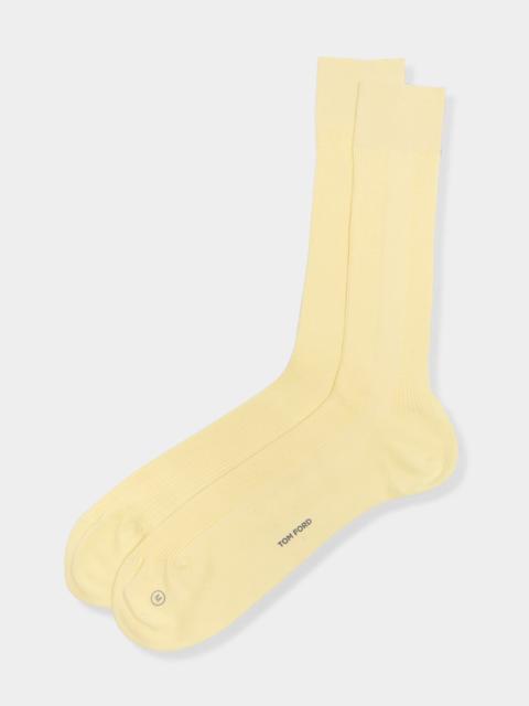 TOM FORD Men's Ribbed Cotton Crew Socks