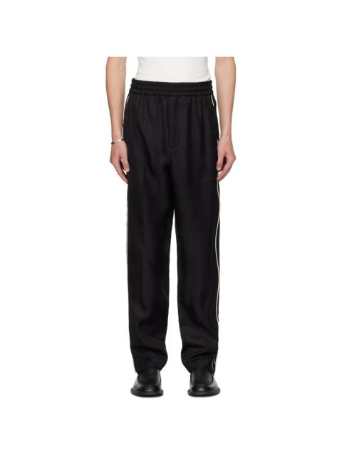 Jil Sander Black Piped Trousers