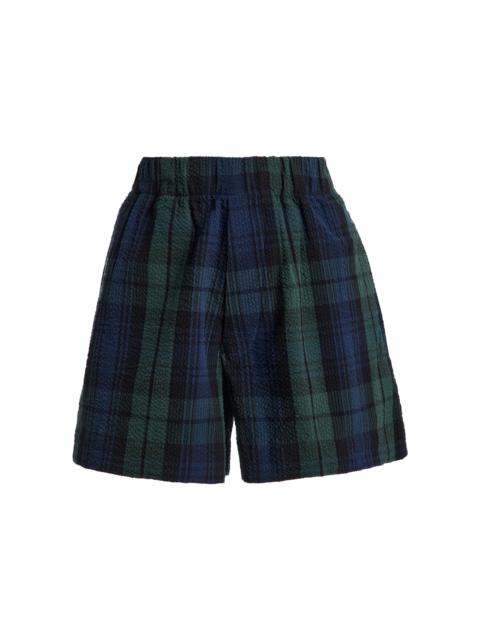 JW Anderson Elasticated Plaid Cotton Shorts