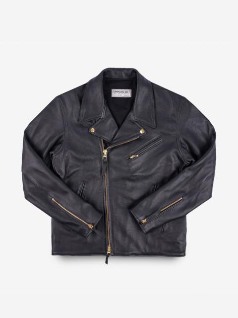 Iron Heart IHSB-PAC-BLK Iron Heart x Simmons Bilt Deerskin Pacific Rider's Jacket - Black