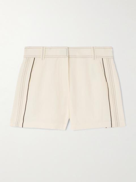 TORY BURCH Piped Woven Shorts