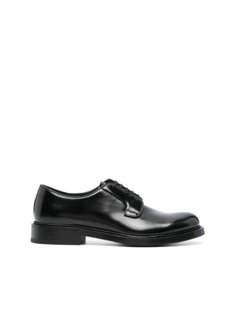 logo-debossed leather oxford shoes