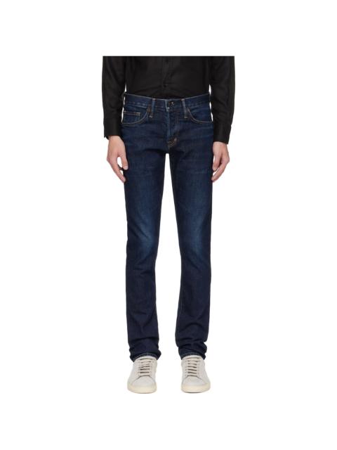 TOM FORD Blue Stretch Twill Slim Fit Jeans
