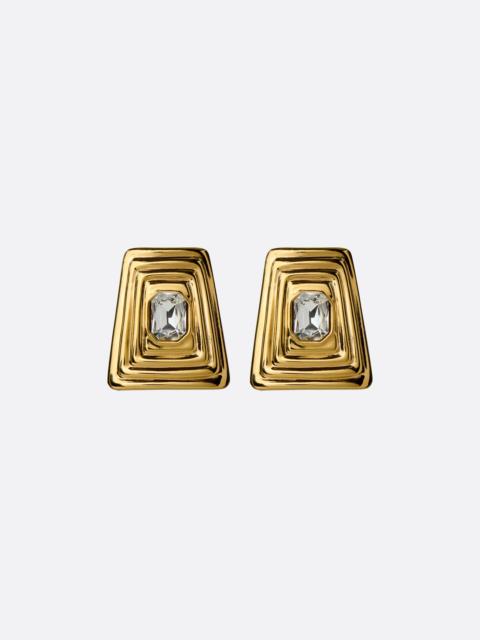 Alessandra Rich GOLD AND CRYSTAL EARRINGS