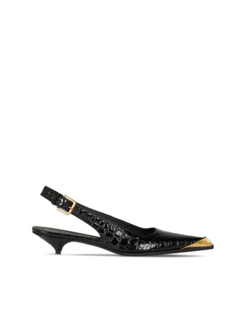 Etro crocodile-embossed pumps