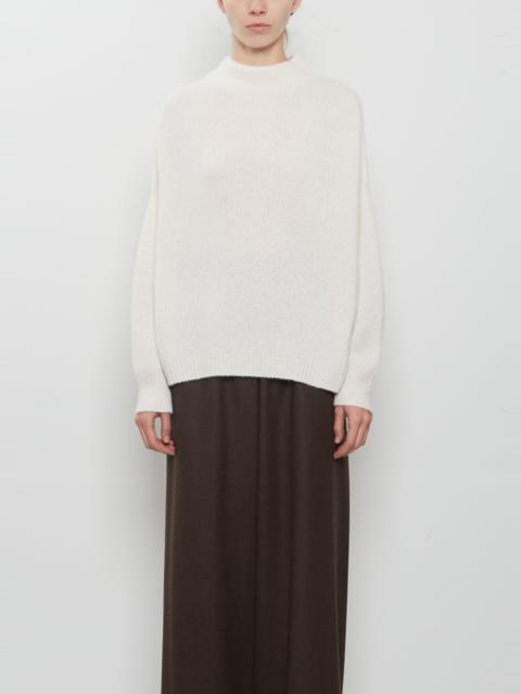 DUŠAN Classic Round Neck Sweater — Bone