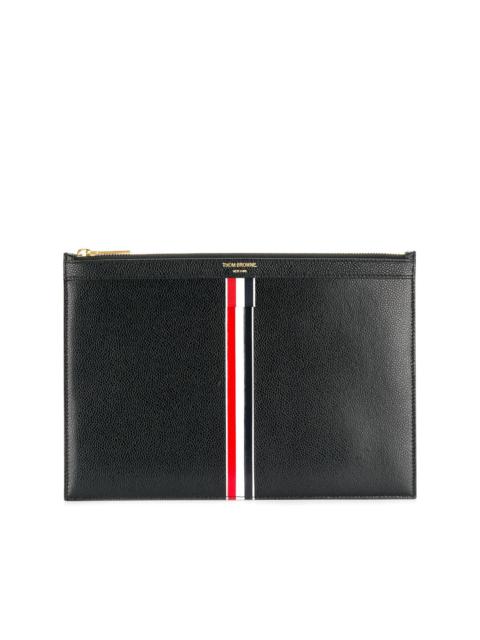 Thom Browne RWB-stripe leather tablet holder