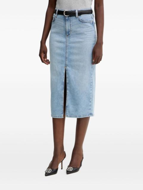GUESS USA front-slit pocket midi skirt