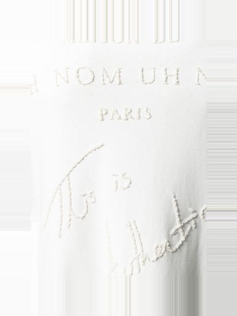 ih nom uh nit embroidered zipped hoodie