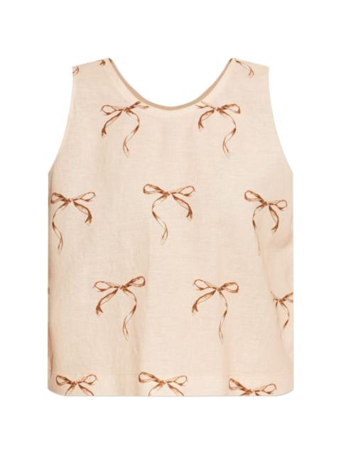 forte_forte bow-print top