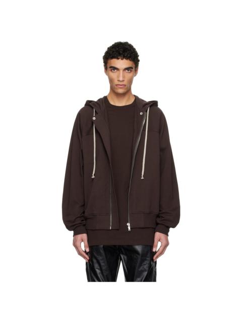 Rick Owens Brown Hollywood Windbreaker Hoodie