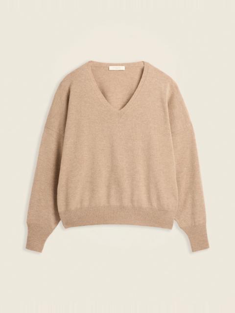 SLOWEAR Wide fit wool and cashmere V-neck sweater