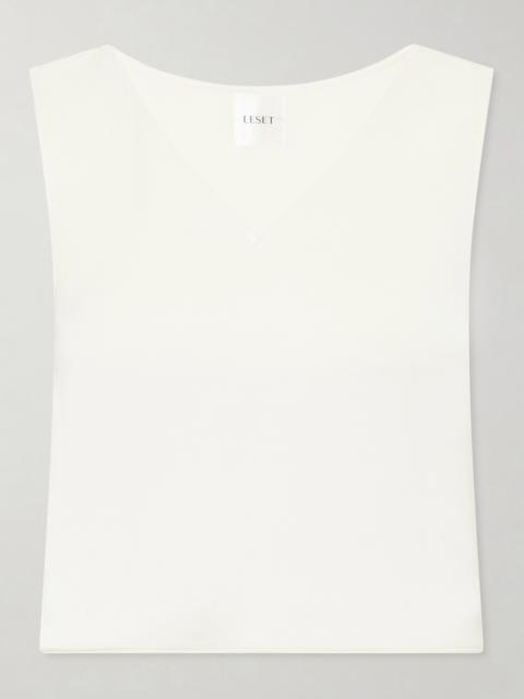 LESET Barb Satin Tank Top