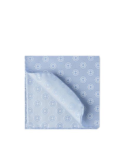 Brunello Cucinelli medallion silk pocket square scarf