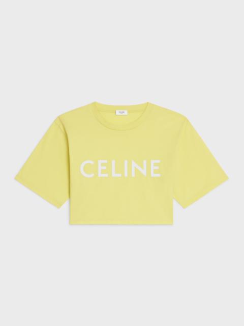 CELINE CROPPED CELINE T-SHIRT IN COTTON FLEECE