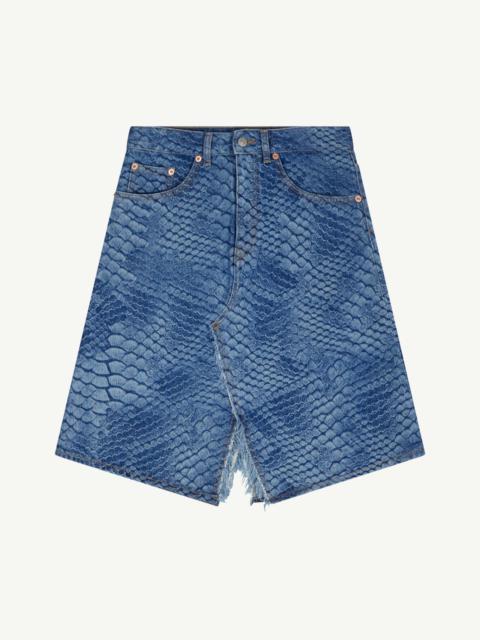 MM6 Maison Margiela Python denim skirt