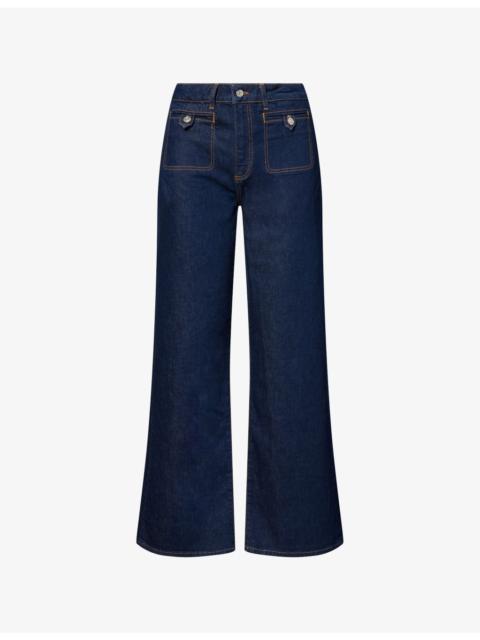PAIGE Anessa Wide-Leg Denim Jeans