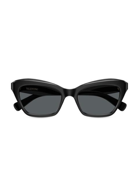 Valentino Women's Dauphin 52MM Cat-Eye Sunglasses - Black