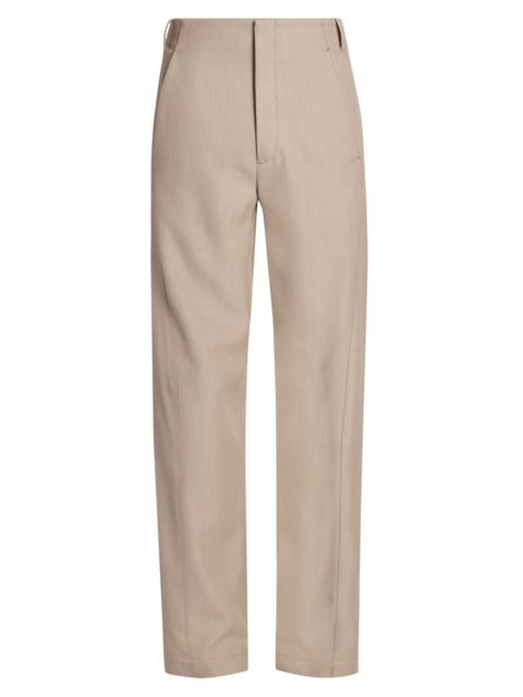 JACQUEMUS Men's Wool-Blend Flat-Front Pants - Beige