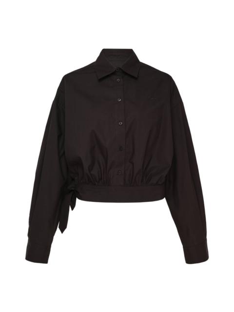 MSGM Embellished M Cropped Blouse