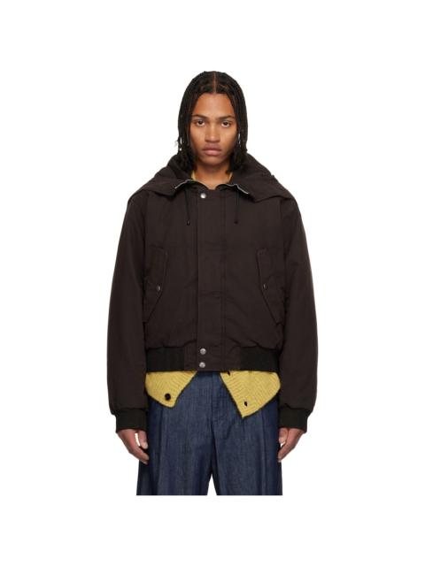 Dries Van Noten Brown Garment-Dyed Jacket