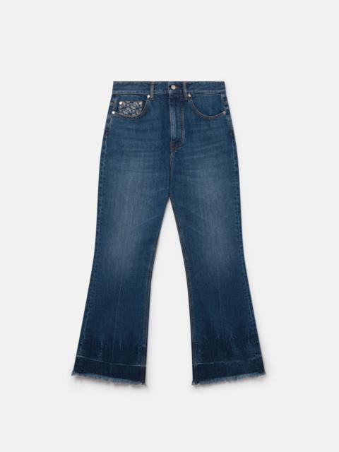 Stella McCartney Vintage Wash Cropped Kick-Flare Jeans