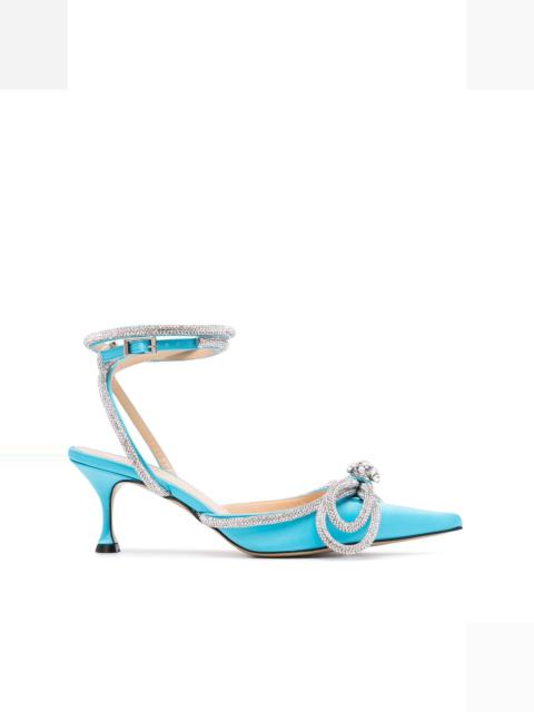 MACH & MACH crystal-embellished low-heel pumps