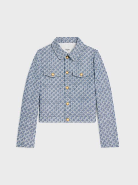 CELINE trucker jacket in monogram chambray cotton