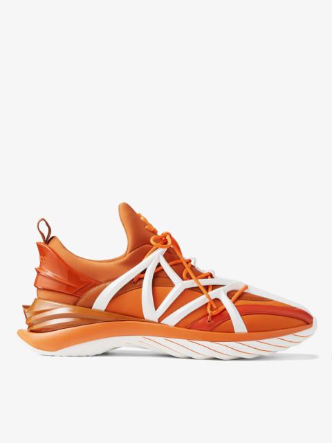 JIMMY CHOO Cosmos/M
Amber Orange Leather and Neoprene Low-Top Trainers