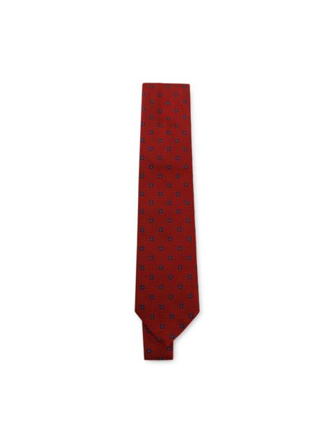 red silk tie