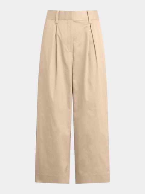 Favorite Daughter The London High-Rise Wide-Leg Crop Trousers