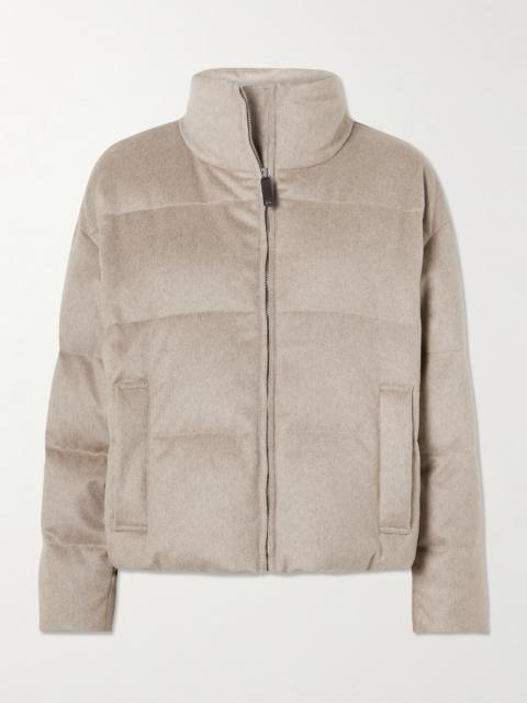 Max Mara Quilted Brushed-cashmere Down Jacket