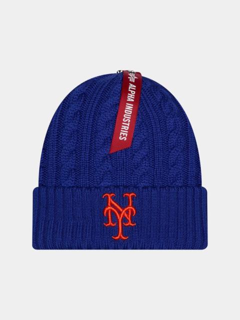 Nike NEW YORK METS X ALPHA X NEW ERA CABLE KNIT BEANIE