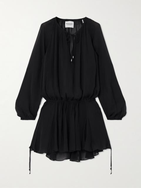 Isabel Marant Étoile Bess Gathered Georgette Mini Dress