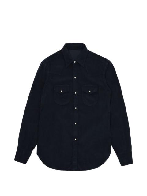 FORTELA corduroy flap-pocket shirt