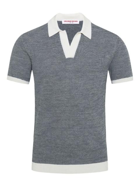 ORLEBAR BROWN contrast-band short-sleeve polo shirt