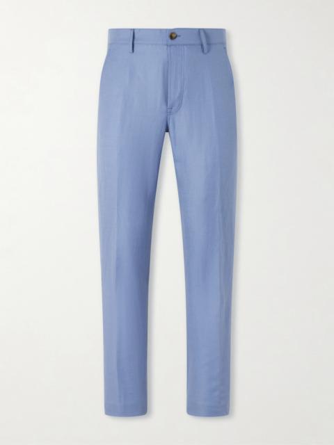Canali Straight-Leg Wool and Linen-Blend Twill Suit Trousers