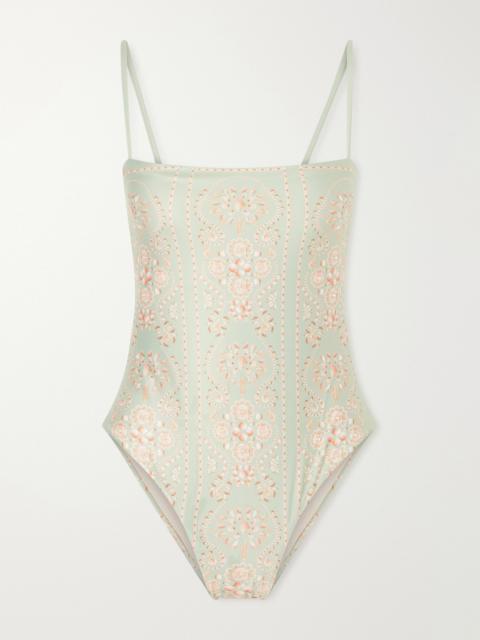 Agua by Agua Bendita Durazno Playa Printed Recycled Swimsuit