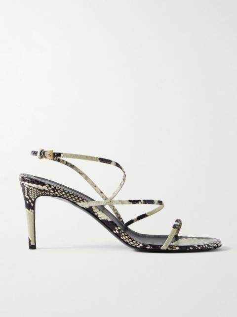 KHAITE Loop Snake-effect Leather Sandals