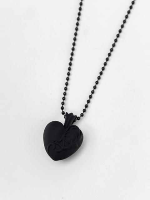 Chrome Hearts Black Resin Heart Necklace